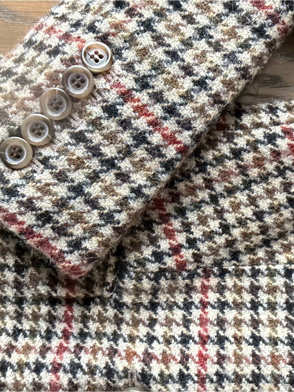 J. Crew Plaid houndstooth Tailored Blazer with Jeweled Collar - Picture 8 of 10